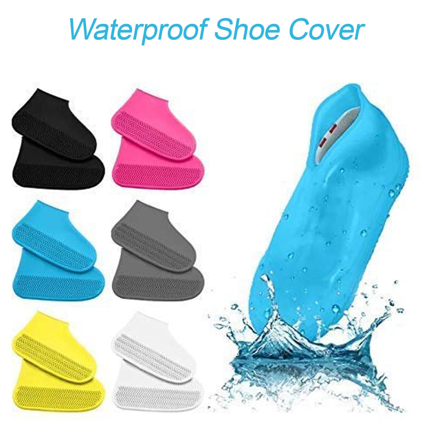 4867 Non-Slip Silicone Rain Reusable Anti skid Waterproof Fordable Boot Shoe Cover DeoDap 4867 Non-Slip Silicone Rain Reusable Anti skid Waterproof Fordable Boot Shoe Cover DeoDap